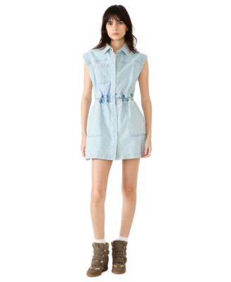 Steve Madden Women's Robbie Sleeveless Denim Dress - Macy's
