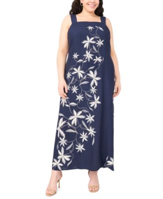 Women's Square Neck Thick Strap Maxi Dress