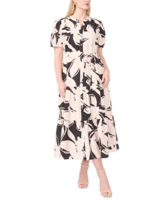 msk black and white dress Sofie Two Tone Pleated Maxi Dress main image 0