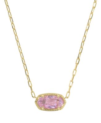 Cubic Zirconia Oval Elisa Luxe Pendant Necklace