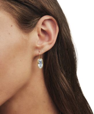 Cubic Zirconia Lee Luxe Oval Drop Earrings