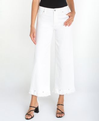 Petite Stride Crop Wide-Leg Jeans