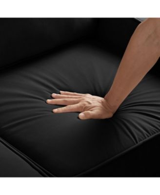 Upholstered Velvet Loveseat Sofa with Wooden Legs