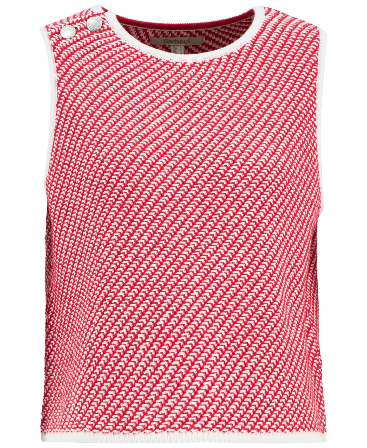 Женский топ Barbour Amanda Knitted Sleeveless Knit Top, цвет: Маковый красный — фото 4