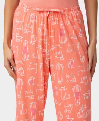 Women's Cat Love Dog PJ Capri