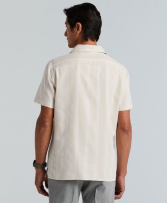 Men's Striped Camp Shirt