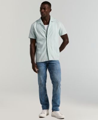 Men's Striped Camp Shirt