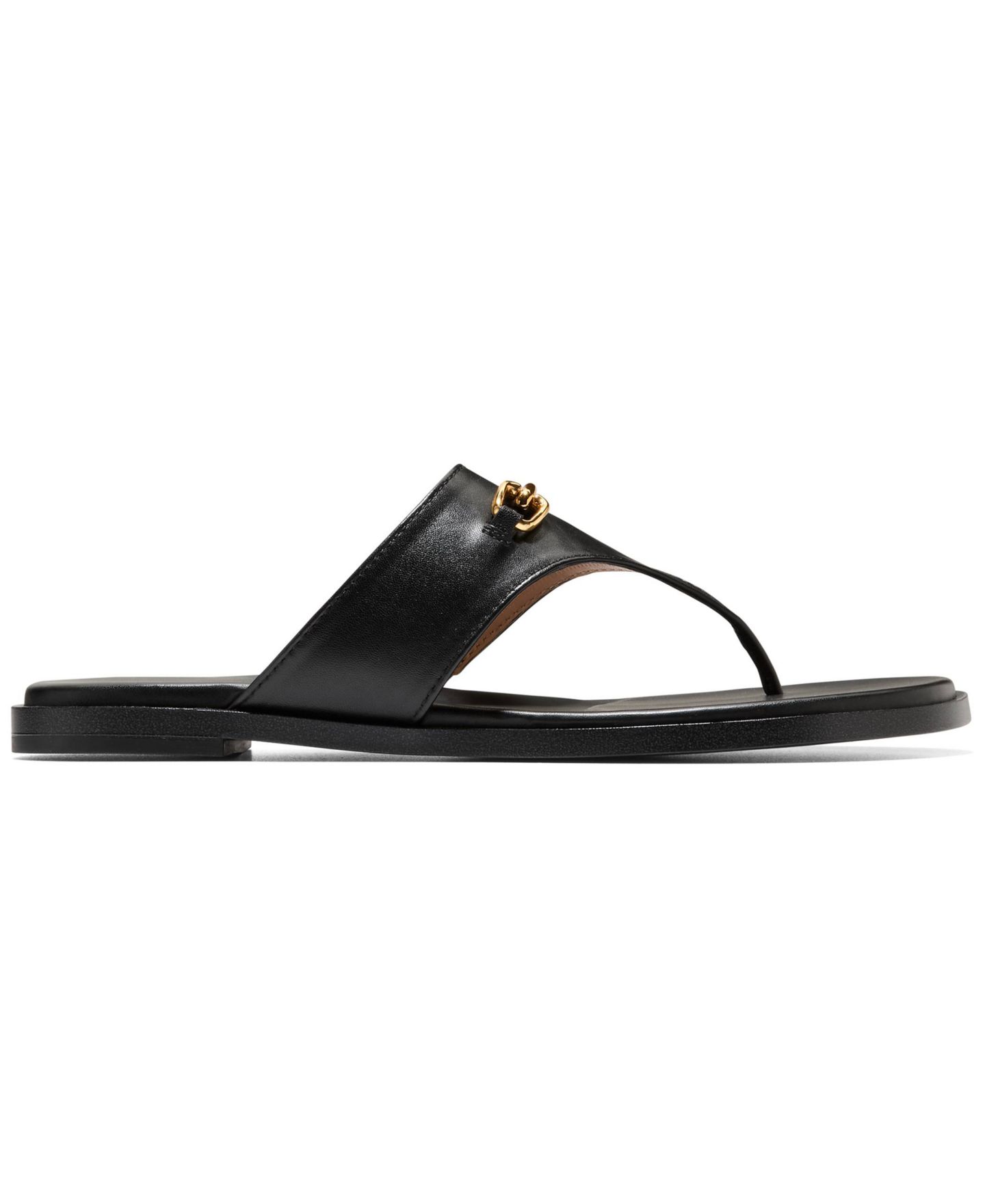 Женские сандалии Cole Haan Flynn Thong, цвет: Чёрный кожаный — фото 2