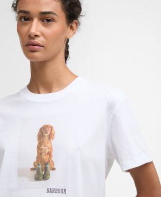 Women's Short-Sleeve Dog Photo Graphic T-Shirt