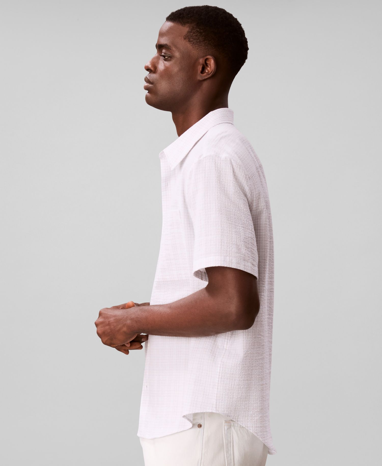 Men's Short-Sleeve Crinkle Poplin Shirt