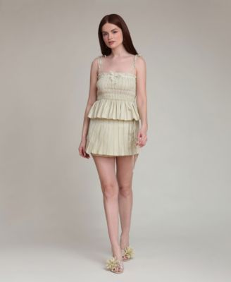 Women's Pleated Wrap Mini Skirt