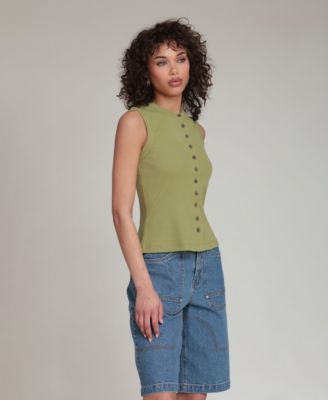 Women's Button-Front Tank Top