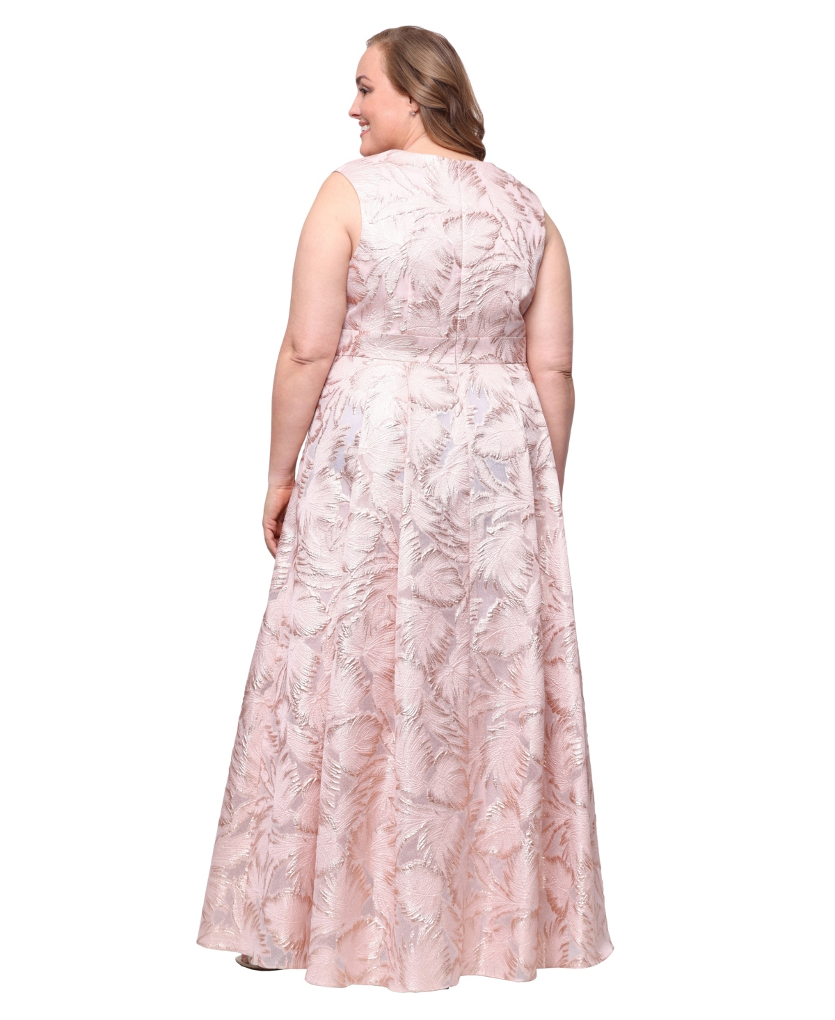 Alex Evenings Plus Size Square Neck A-Line Gown