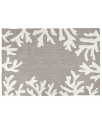Lush Decor Capri Coral Border 1'8"x2'6" Area Rug