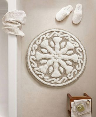Casablanca Tufted Cotton Bath Rug, 25" Round
