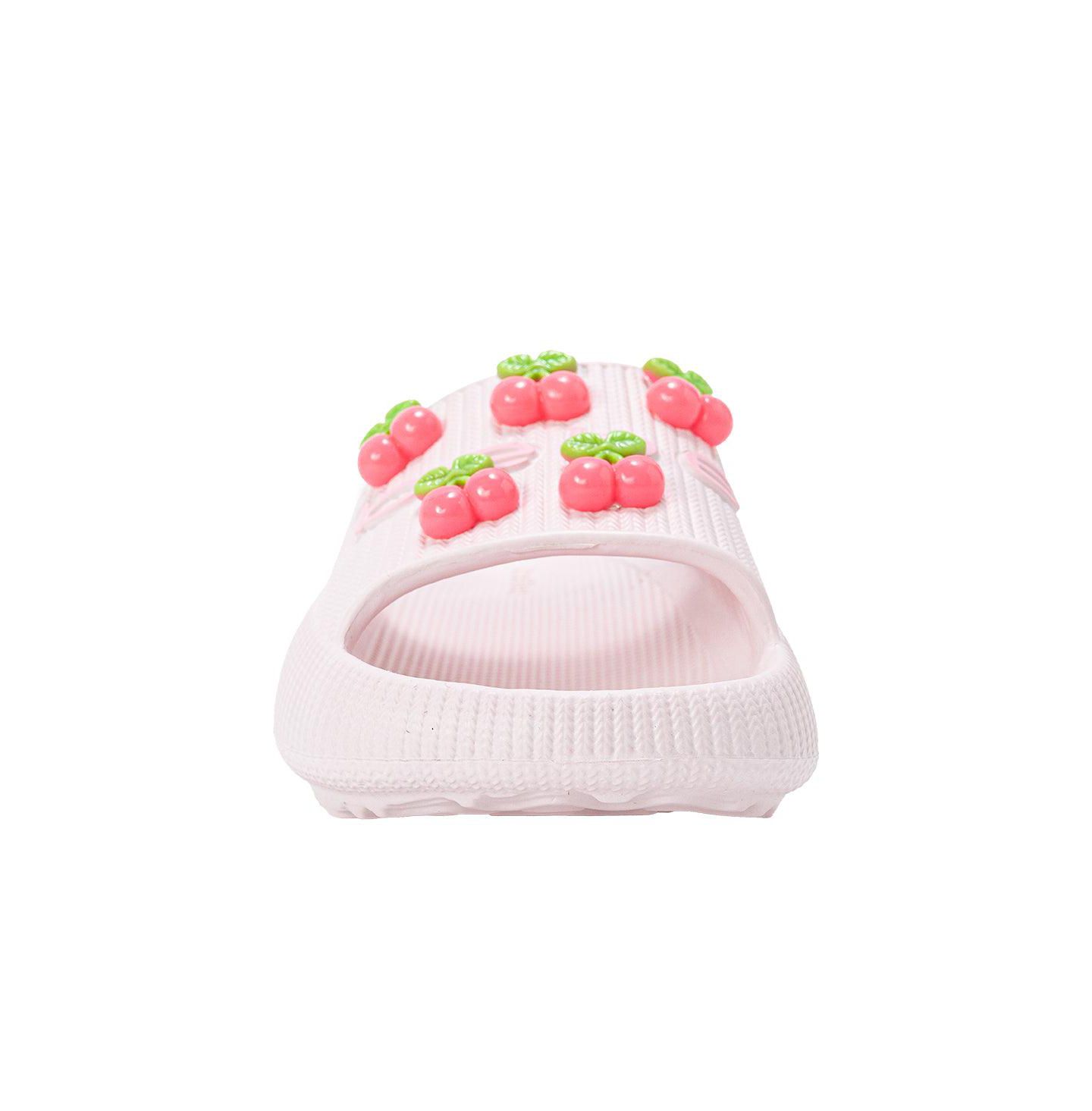 Сандалии Bebe Girls EVA Slide - Lightweight Comfy Slide Sandals with Cherry Charms для девочек, цвет: Розовый — фото 4