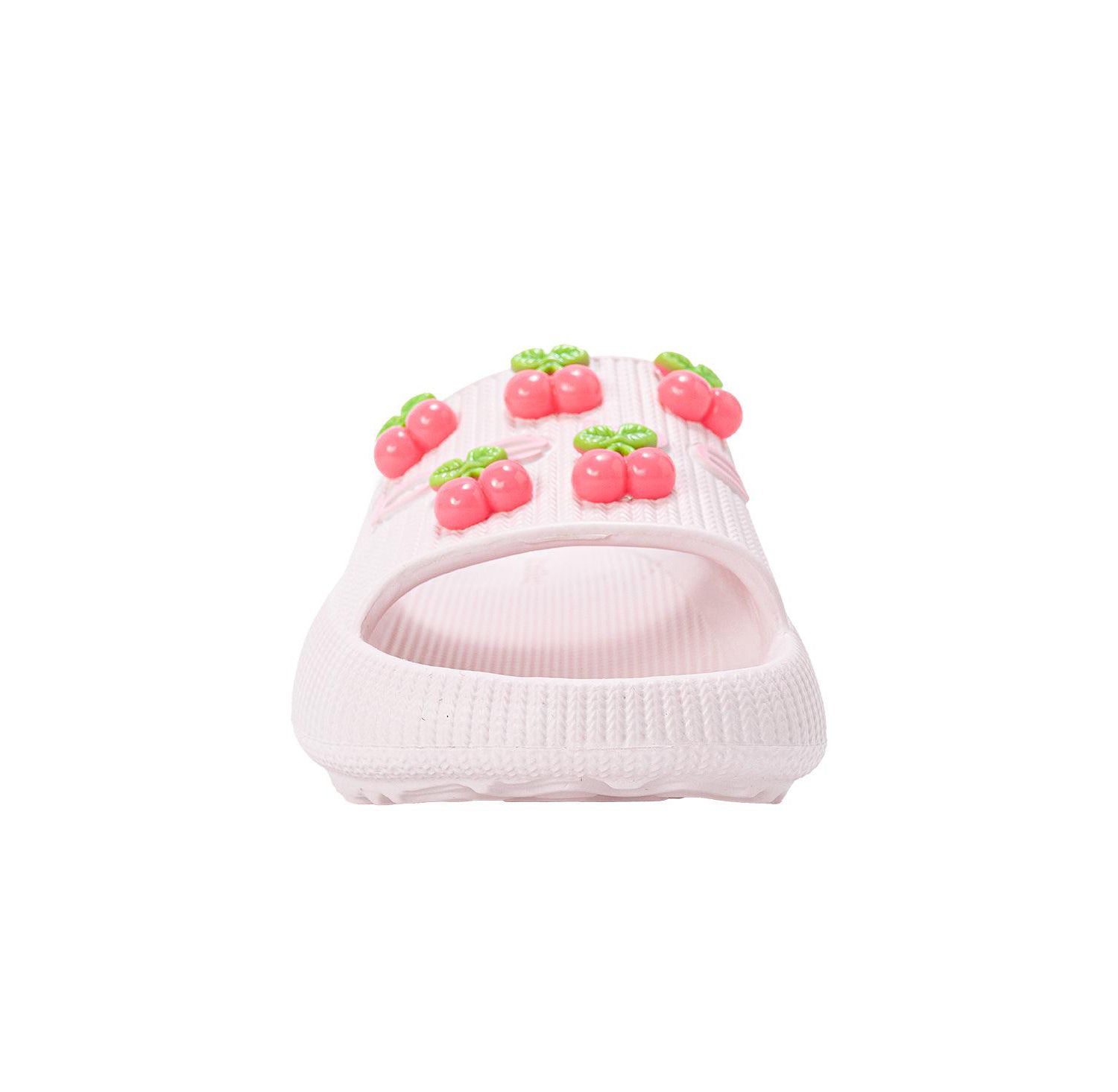 Little Girls Girls EVA Slide - Lightweight Comfy Slide Sandals with Cherry Charms