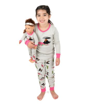 Big Girls 6-14 Matching Doll Snug-Fit Cotton Long Sleeve Pajamas