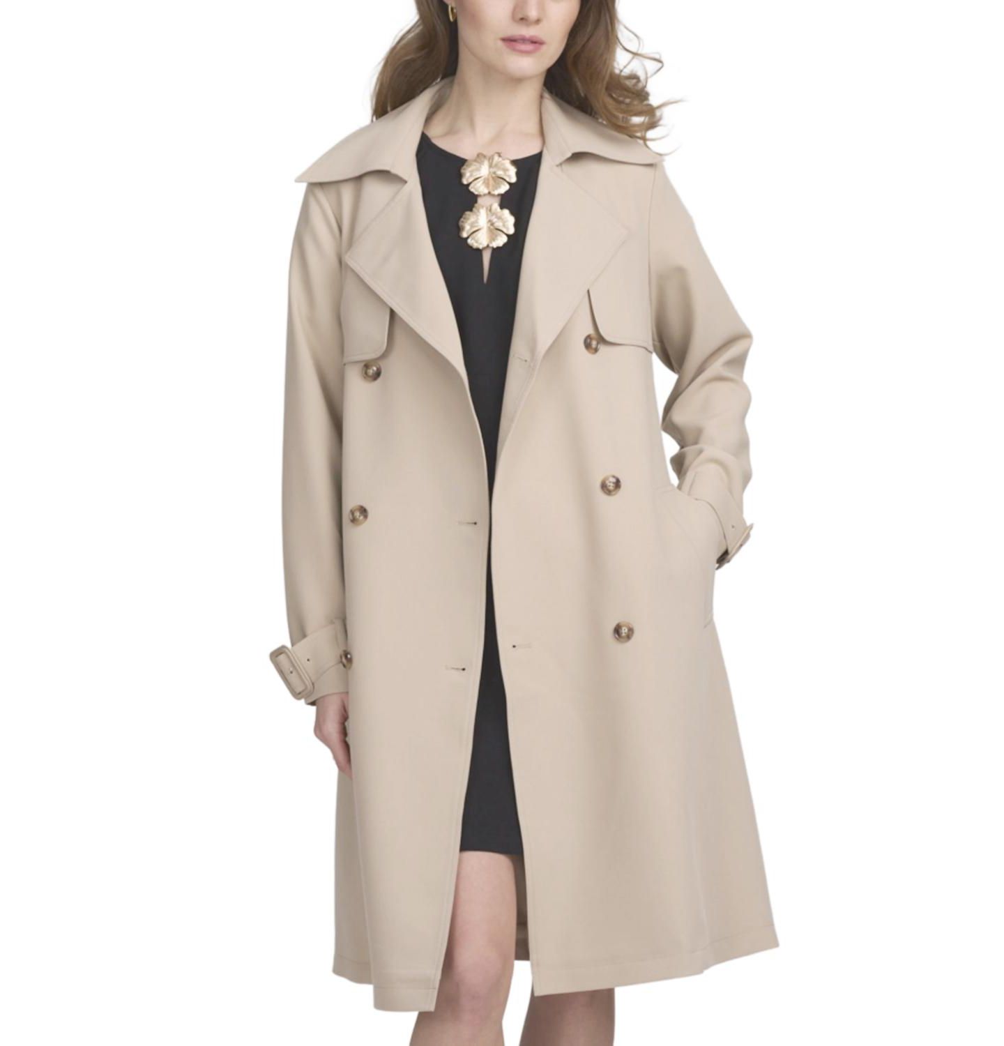 Женское пальто ELLE Collection Classic Trench, цвет: Светлый хаки — фото 1