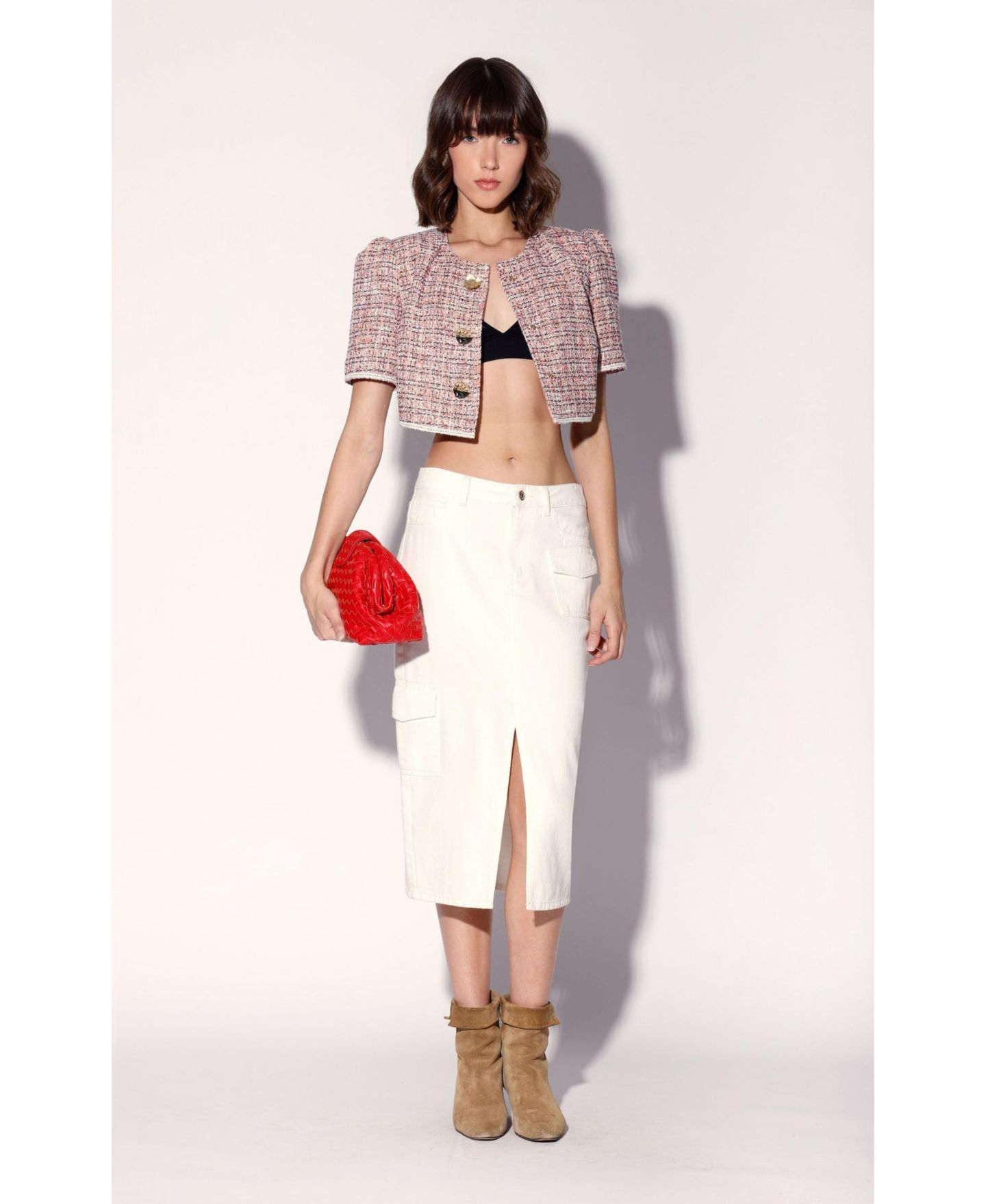 Женская куртка Walter Baker Helene Cropped Boucle Tweed, цвет: Разноцветный — фото 4