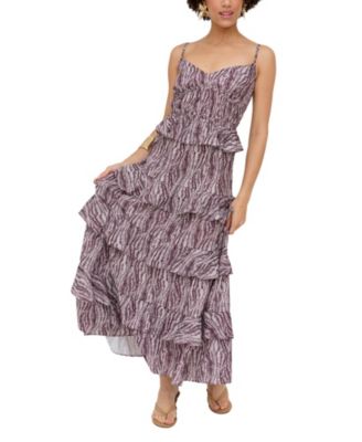 Women's Tangiers Tiered Line Print Maxi Dress