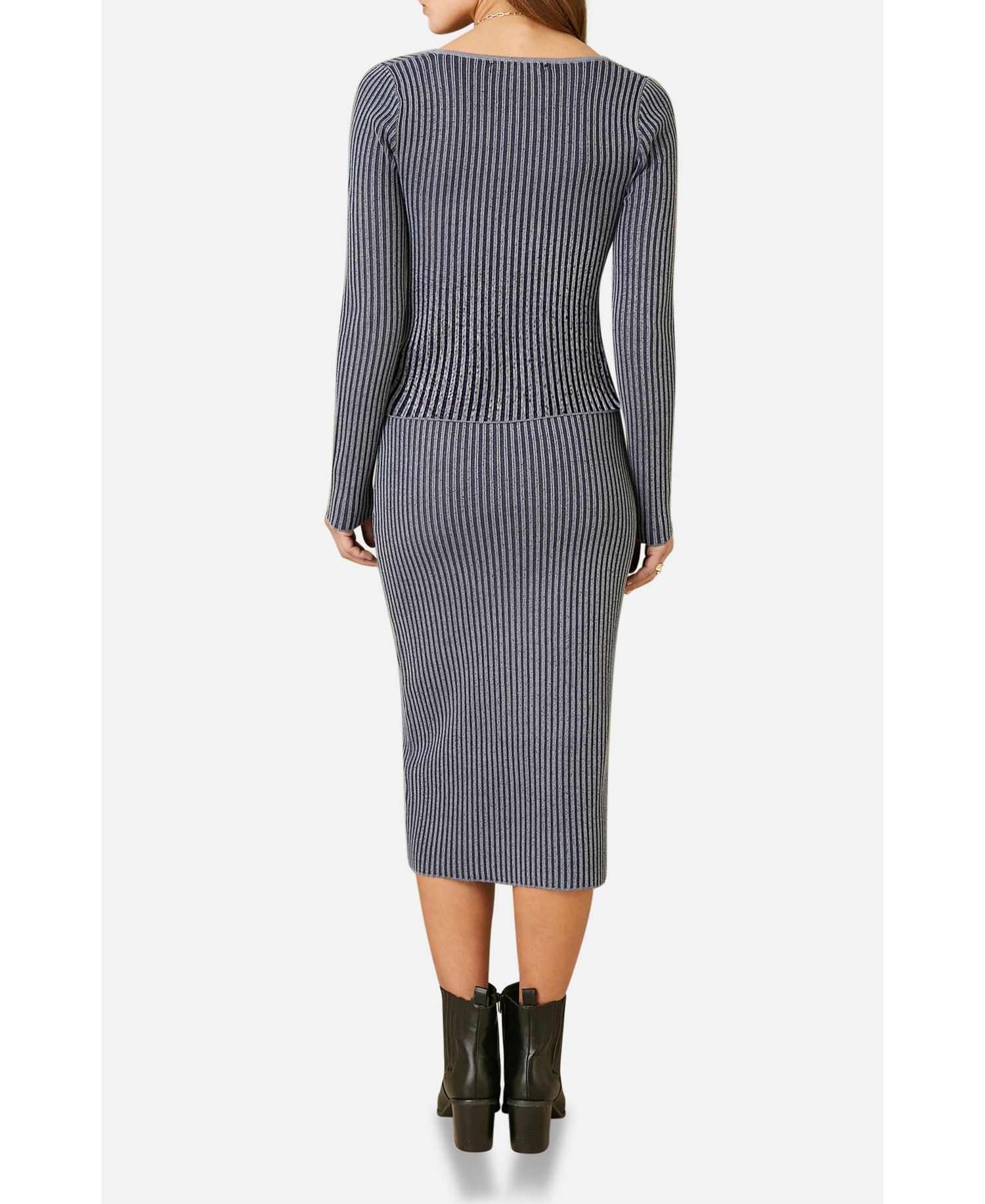 Women's Sweetheart-Neck Fitted Ribbed Knit Top