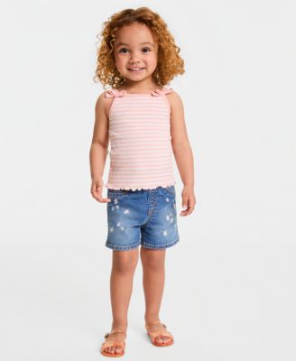 Epic Threads Girls Toddler 12M-5T Striped Bow Tank Top Macys Exclusive - Lt Blush 18$