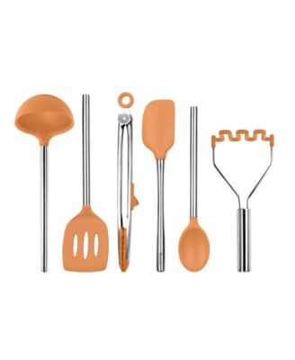 Utensil 6-Pc. Silicone with Steel Handles Set