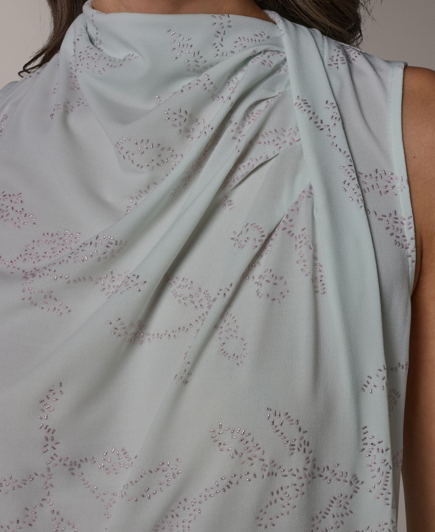 Women's Sleeveless Cowl Neck Blouse