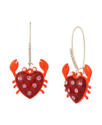 Faux Stone Crab Dangle Earrings