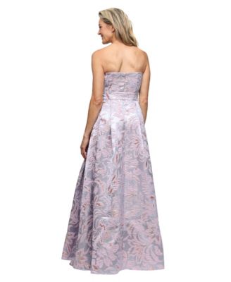 Women's Strapless Jacquard Gown