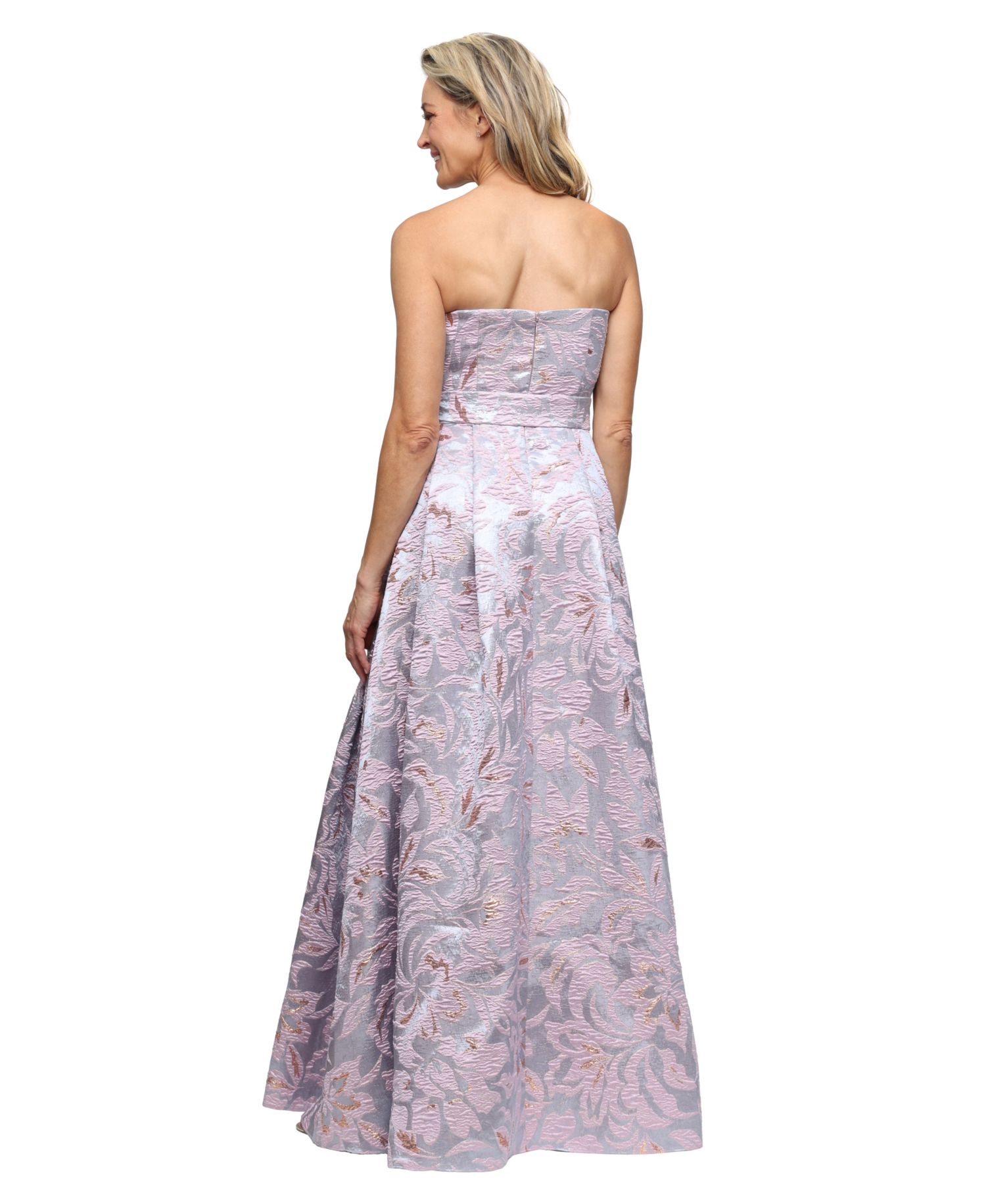Women's Strapless Jacquard Gown