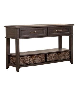 Mill Creek 2 Drawer Sofa Table in Peppercorn
