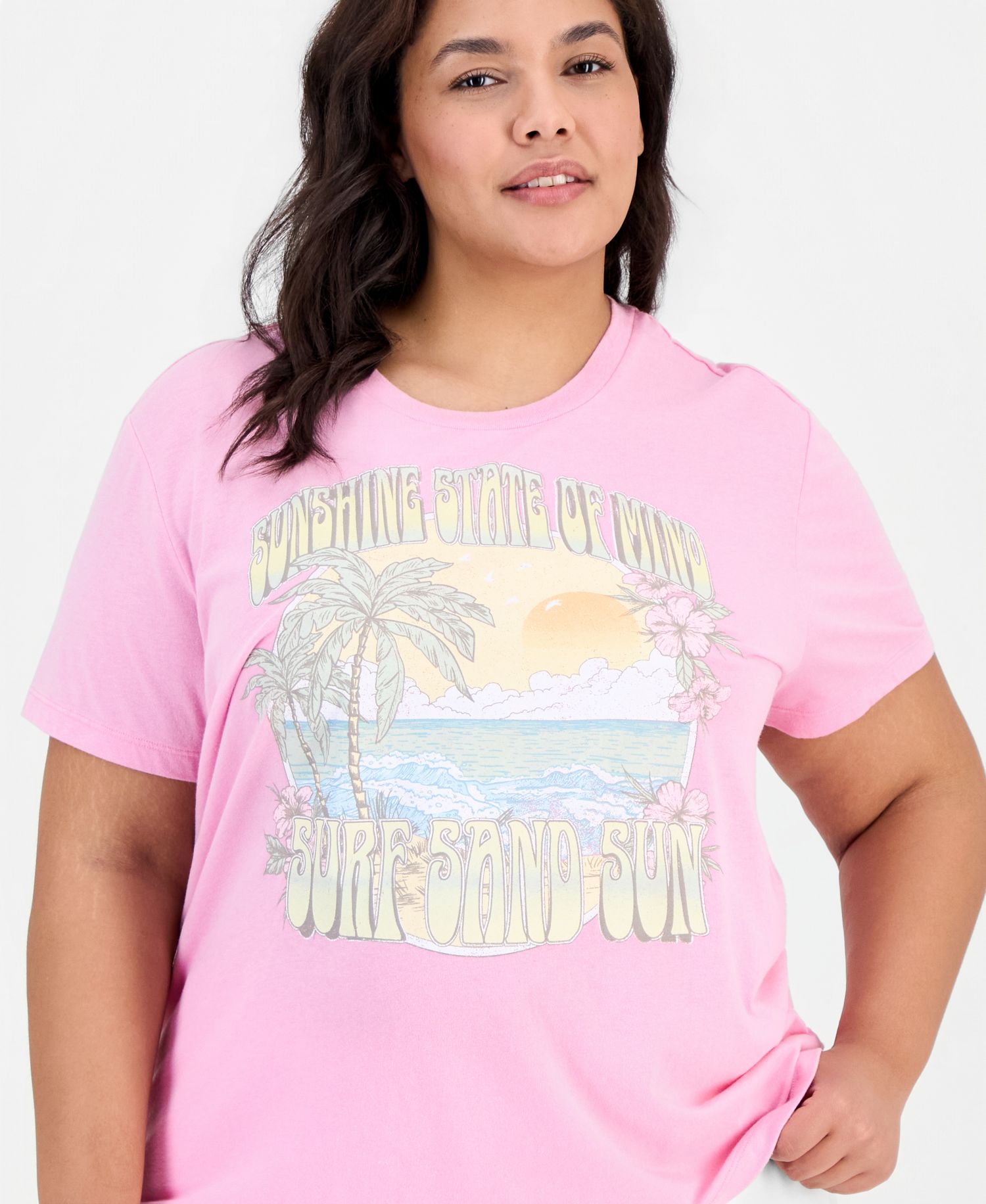 Trendy Plus Sunshine Mineral Wash Graphic Tee