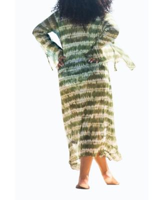 Women's Curve Tie Dye Ruffle Resort Kaftan