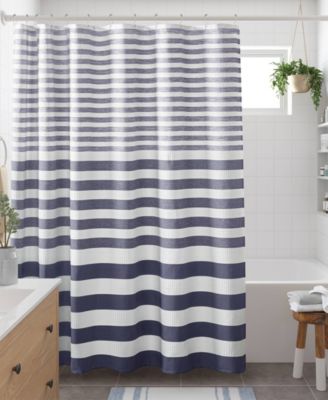 Ariana Ombre Waffle Shower Curtain, 72" x 72"