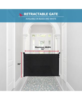 Child & Pet Retractable Safety Gate - Black