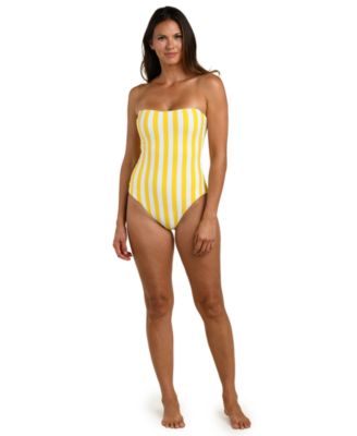 Women's Coastal Club House Reversible Bandeau Neck One-Piece Swimsuit