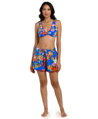 Women's Modern Oasis Printed Cover-Up Beach Shorts