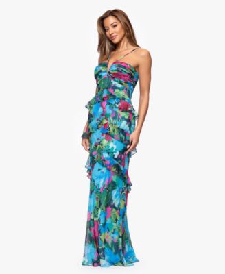 Women's V-Neck Tiered Gown