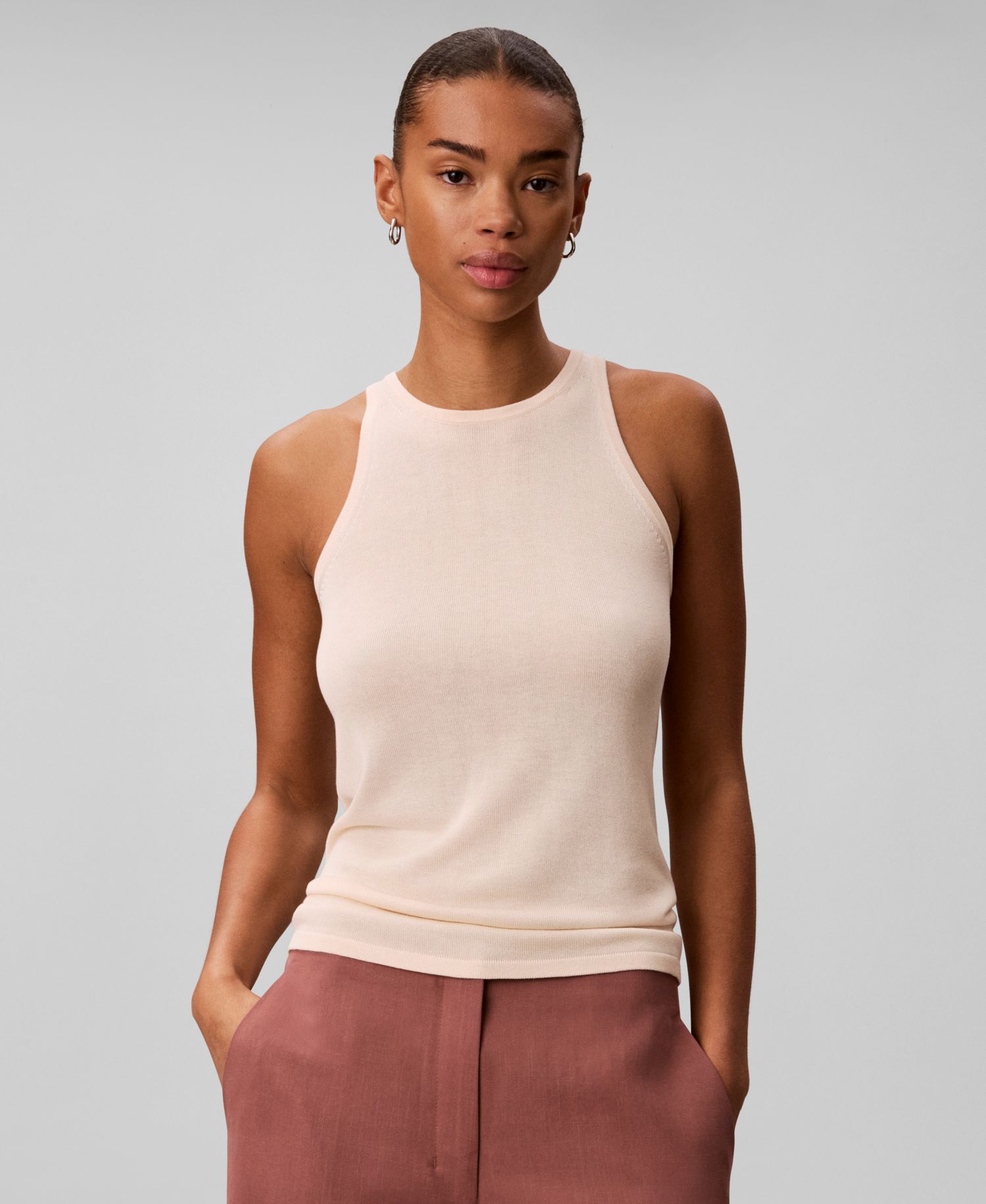 Women's Viscose Sleeveless Crewneck Tank Top
