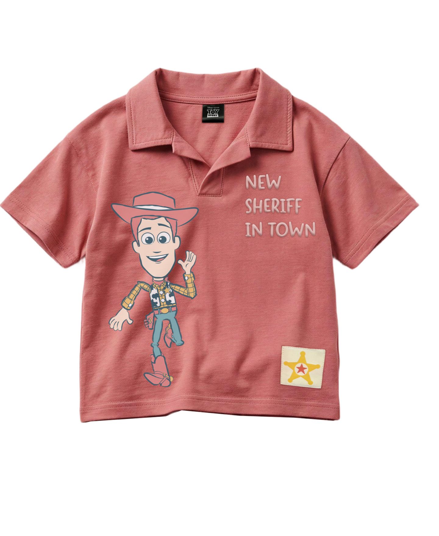 Детский комплект Toy Story для малышей: рубашка-поло с коротким рукавом и шорты, 2T-5T, цвет: Коралловый розовый — фото 4