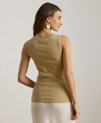 Petite Stretch Cotton Tank Top