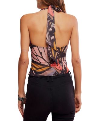 Women's Butterfly Effect Halter Neck Top