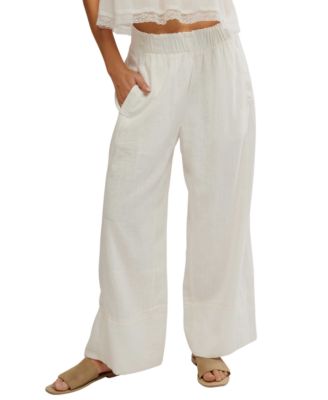 Women's Mid-Rise Wide-Leg Pants
