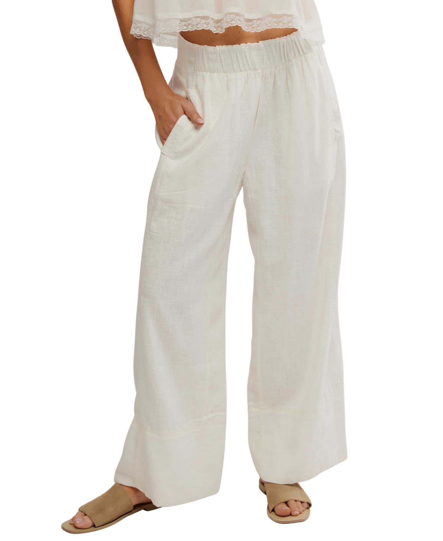Women's Mid-Rise Wide-Leg Pants