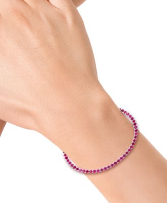 Ruby (4.2 ct. t.w.) Bracelet in Sterling Silver (Also Available in Sapphire)