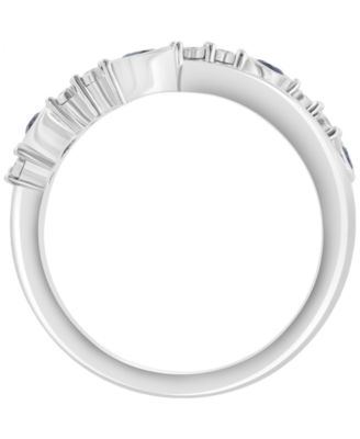 Sapphire (1/3 ct. t.w.) & Diamond (0.03 ct. t.w.) Ring in Sterling Silver