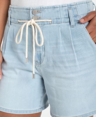 Women's Tie-Front Pleated Shorts