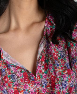 Women's Flutter-Sleeve Peplum Top